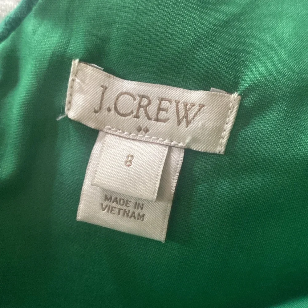 J. Crew Green Lined Size 8 Sleeveless Dress - Picture 5 of 10